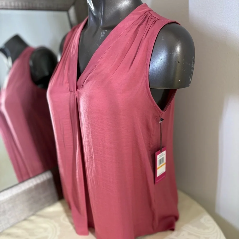 Vince Camuto Orange Sleeveless Relaxed Blouse